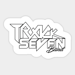 Black transparent Track Seven Band Logo Sticker